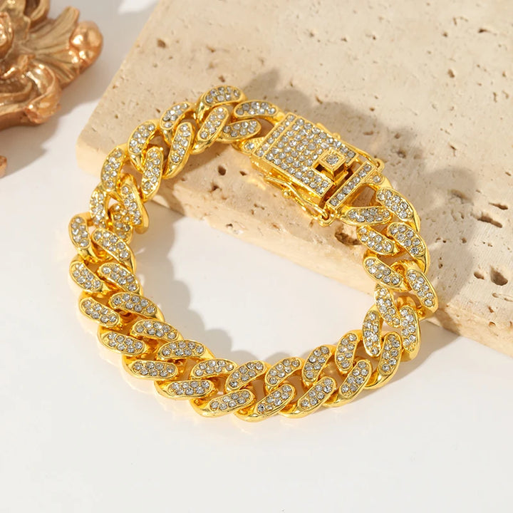 Miami Gold Curb Cuban Bracelet