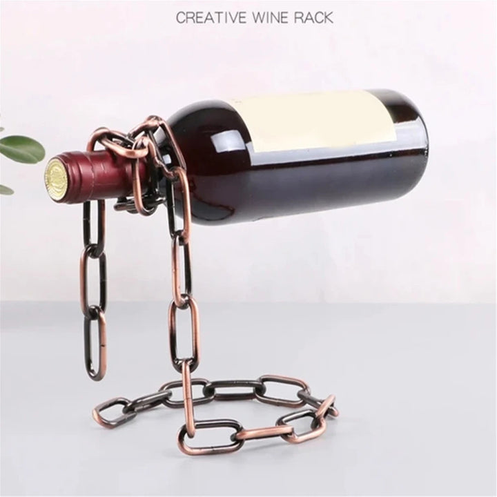 Magic Iron Chain Wine Bottle Holder