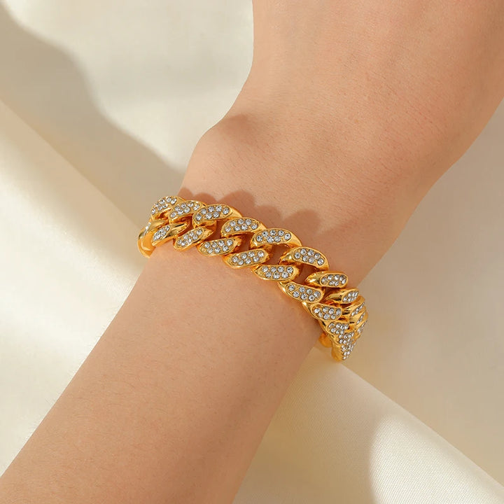 Miami Gold Curb Cuban Bracelet