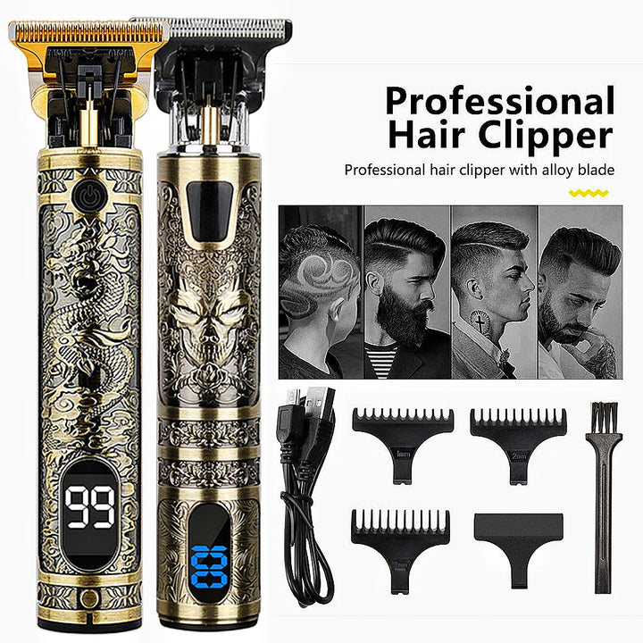 USB Vintage Electric Hair Trimmer Professional