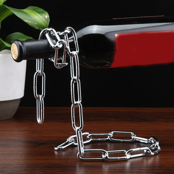 Magic Iron Chain Wine Bottle Holder