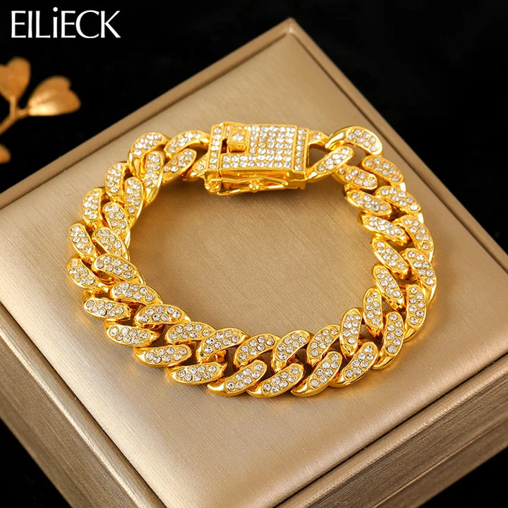 Miami Gold Curb Cuban Bracelet